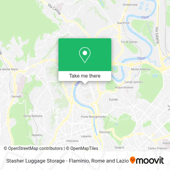 Stasher Luggage Storage - Flaminio map