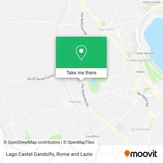 Lago Castel Gandolfo map