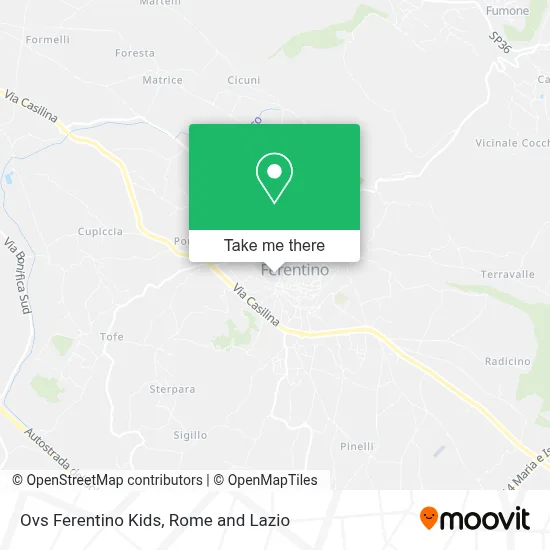 Ovs Ferentino Kids map