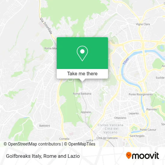 Golfbreaks Italy map
