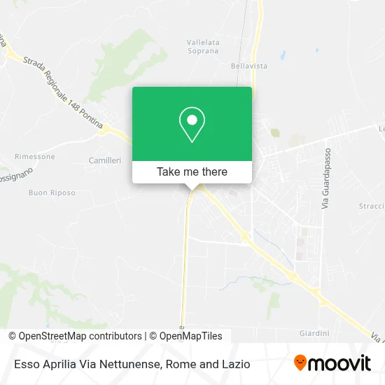 Esso Aprilia Via Nettunense map