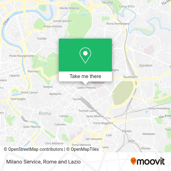 Milano Service map