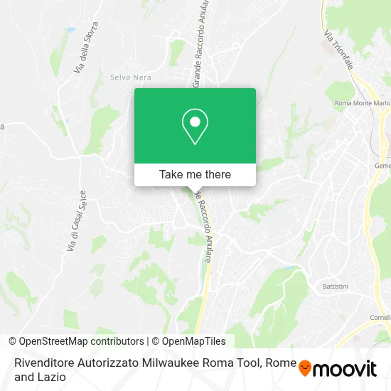 Rivenditore Autorizzato Milwaukee Roma Tool map