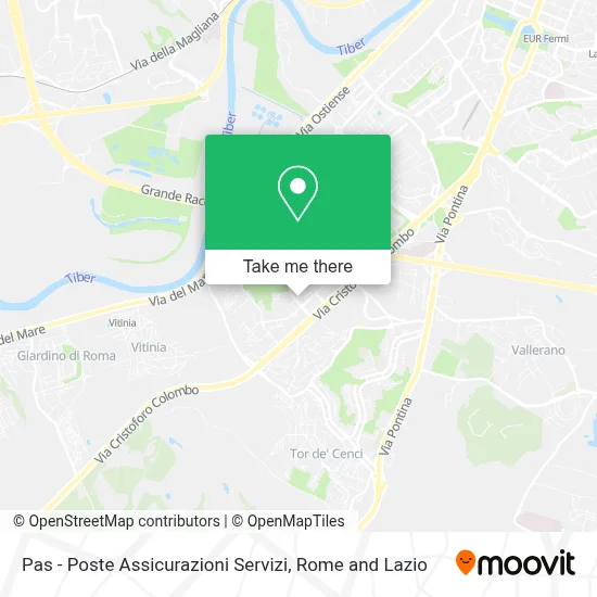 Pas - Poste Assicurazioni Servizi map