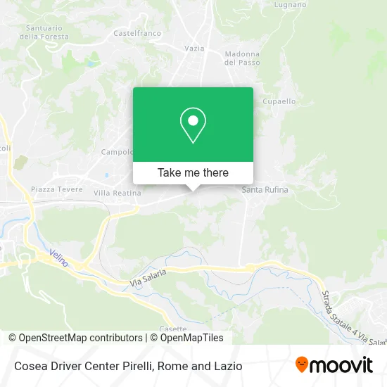 Cosea Driver Center Pirelli map