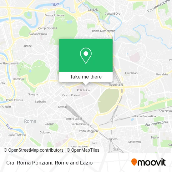 Crai Roma Ponziani map