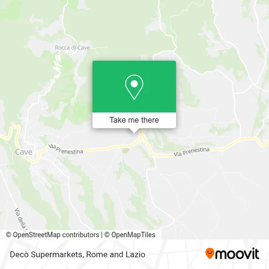 Decò Supermarkets map