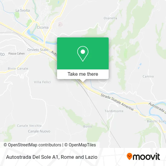 Autostrada Del Sole A1 map