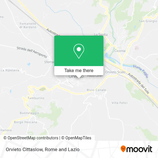 Orvieto Cittaslow map