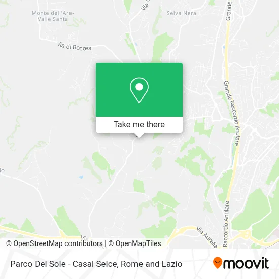 Parco Del Sole - Casal Selce map