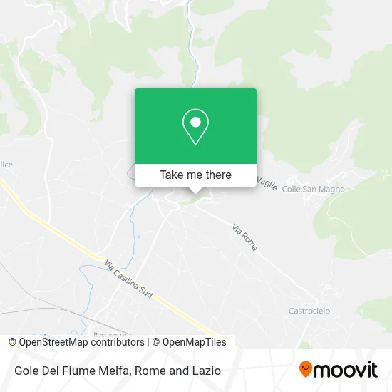 Gole Del Fiume Melfa map
