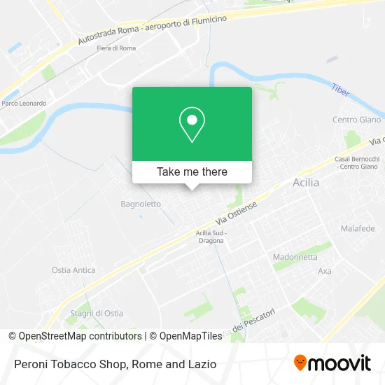 Peroni Tobacco Shop map