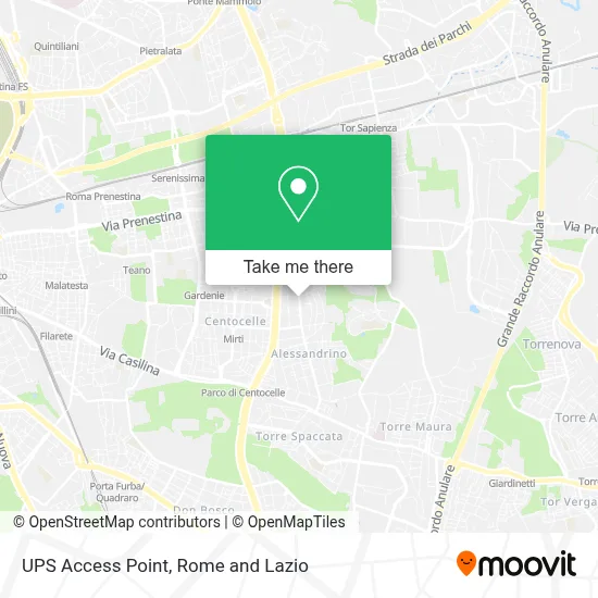 UPS Access Point map