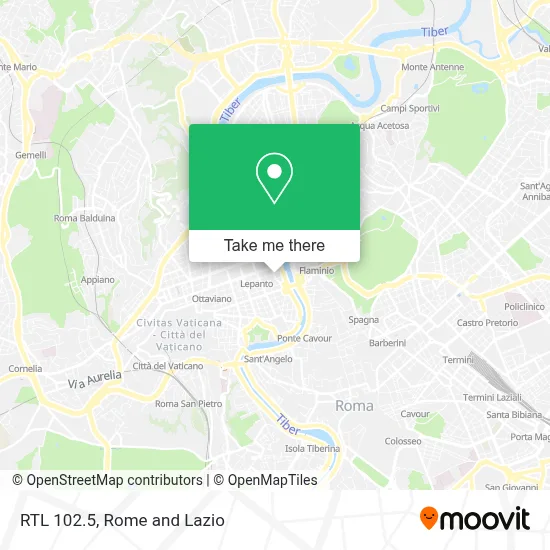 RTL 102.5 map