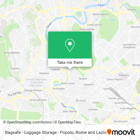 Bagsafe - Luggage Storage - Popolo map