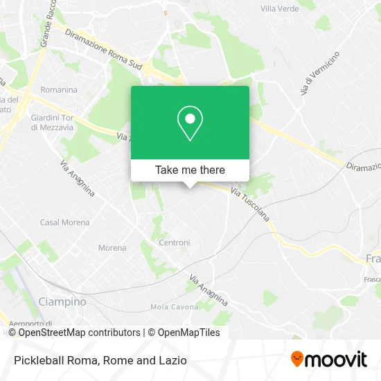Pickleball Roma map