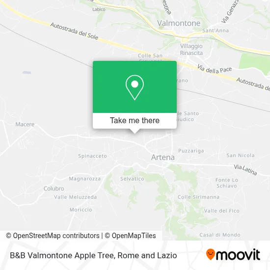 B&B Valmontone Apple Tree map