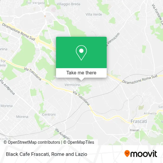 Black Cafe Frascati map