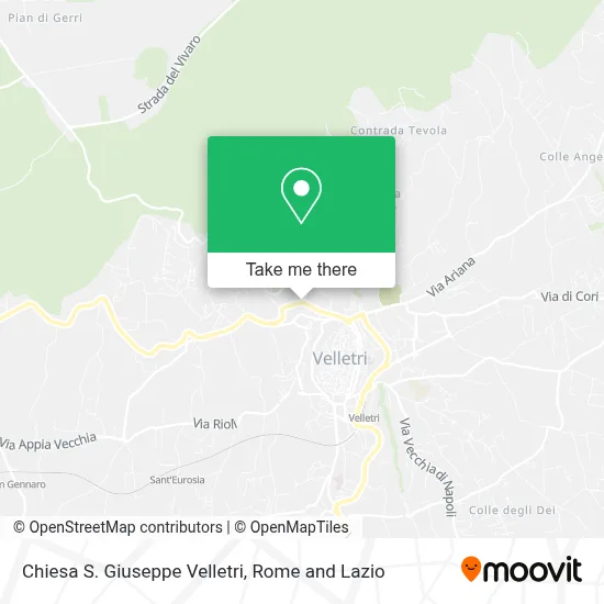Chiesa S. Giuseppe Velletri map