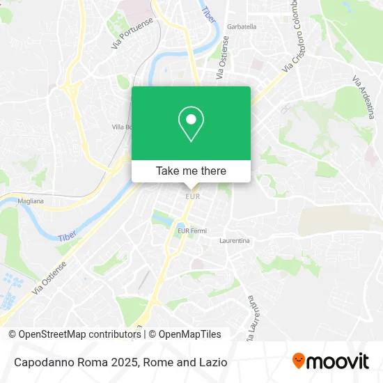 Capodanno Roma 2025 map