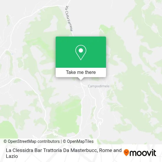 La Clessidra Bar Trattoria Da Masterbucc map