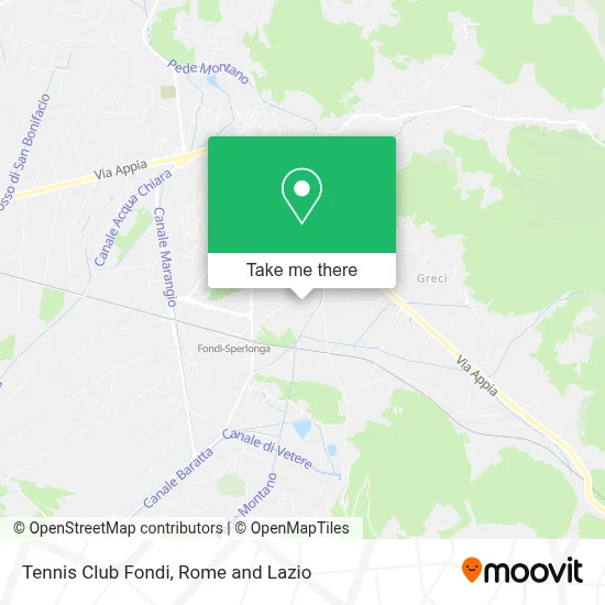 Tennis Club Fondi map