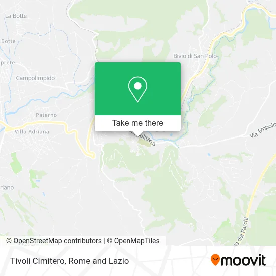 Tivoli Cimitero map