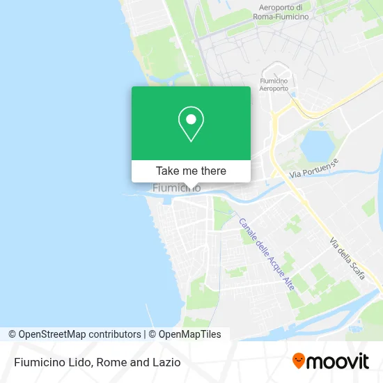 Fiumicino Lido map