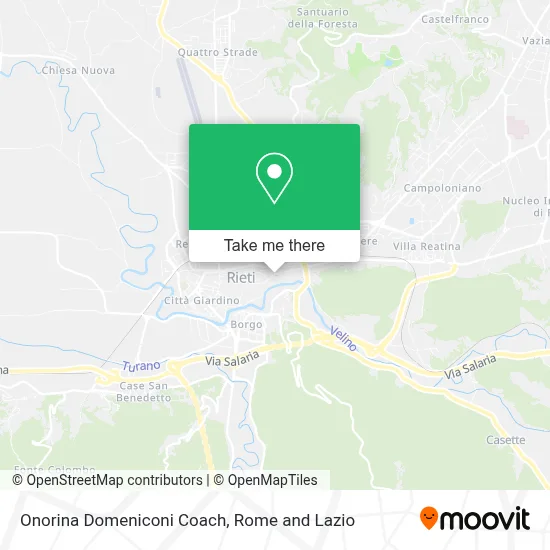 Onorina Domeniconi Coach map