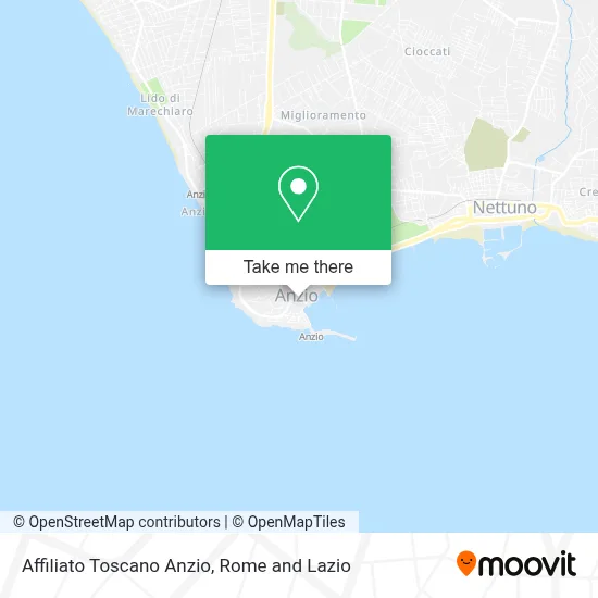 Affiliato Toscano Anzio map