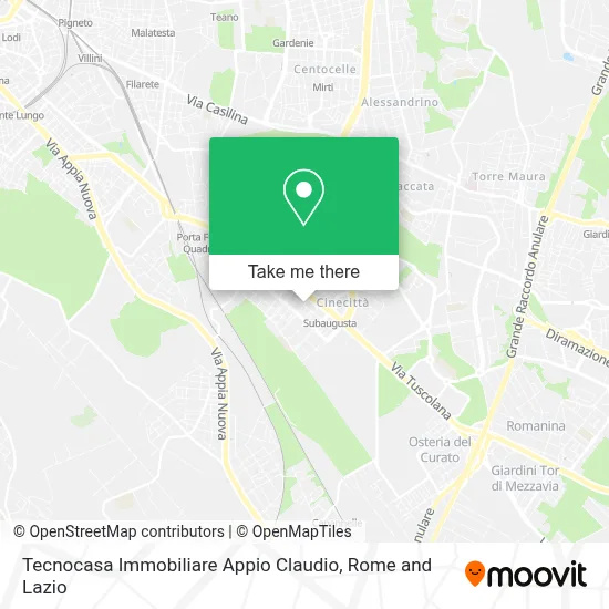 Tecnocasa Immobiliare Appio Claudio map