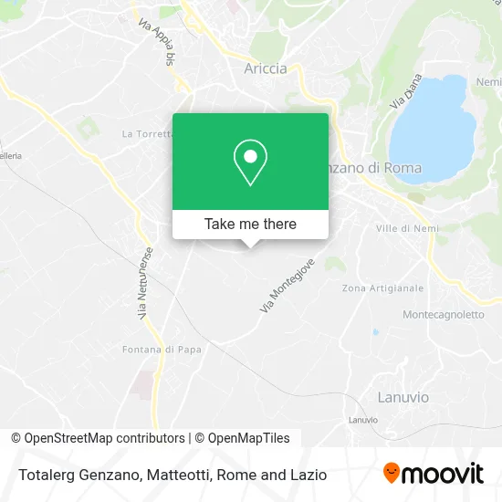 Totalerg Genzano, Matteotti map