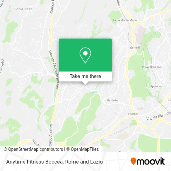 Anytime Fitness Boccea map