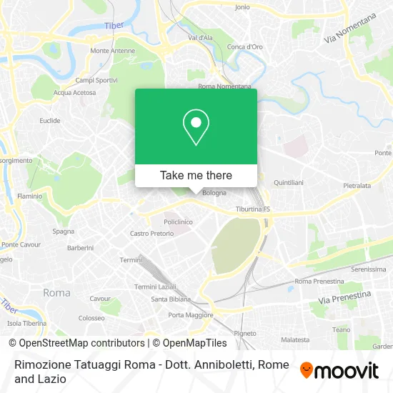 Rimozione Tatuaggi Roma - Dott. Anniboletti map