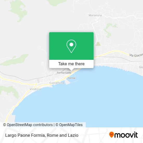 Largo Paone Formia map