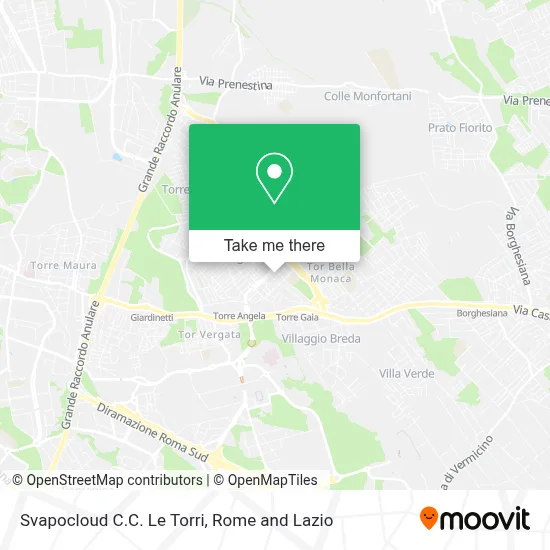 Svapocloud C.C. Le Torri map