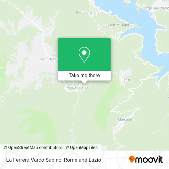 La Ferrera Varco Sabino map