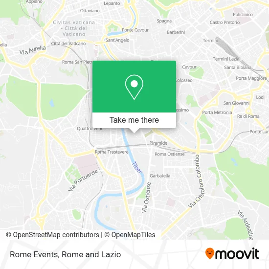 Rome Events map
