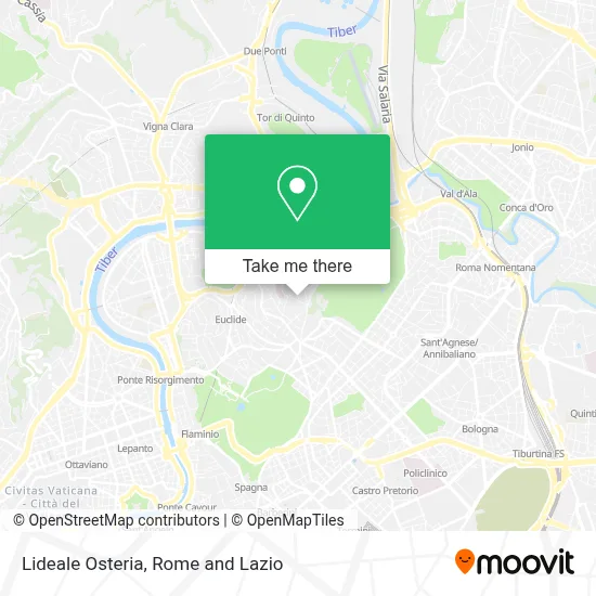 Lideale Osteria map