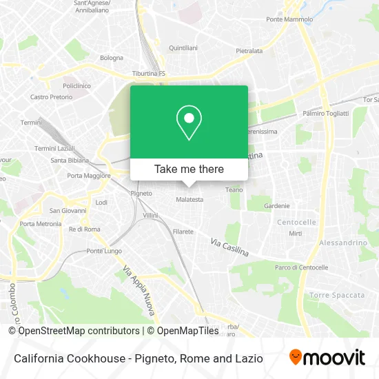 California Cookhouse - Pigneto map