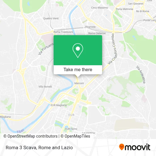Roma 3 Scava map