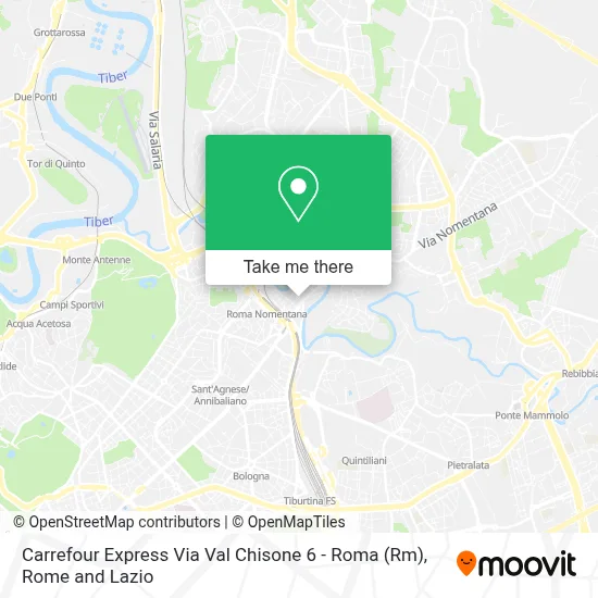 Carrefour Express Via Val Chisone 6 - Roma (Rm) map