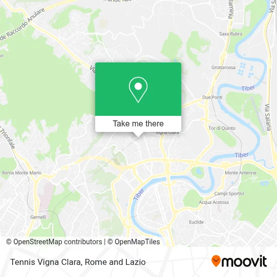 Tennis Vigna Clara map