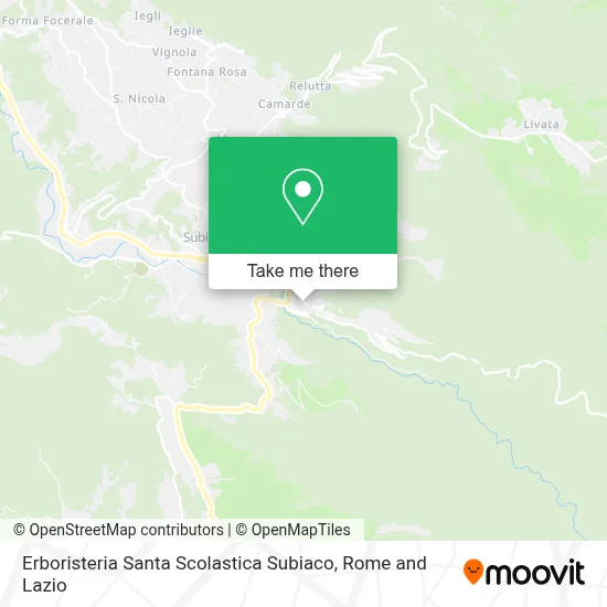 Erboristeria Santa Scolastica Subiaco map