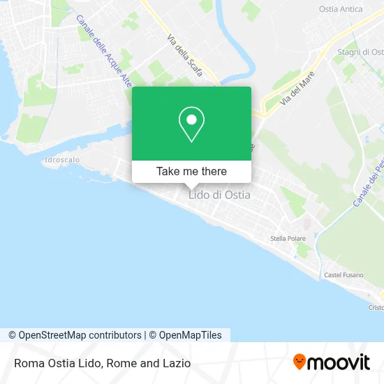 Roma Ostia Lido map