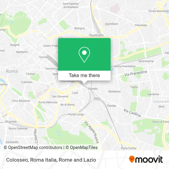 Colosseo, Roma Italia map