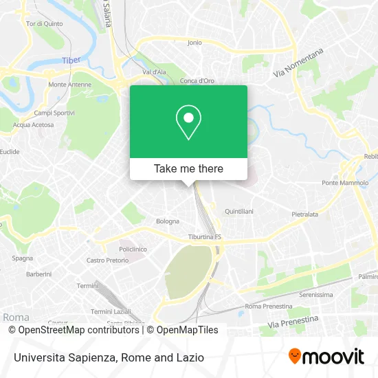Universita Sapienza map