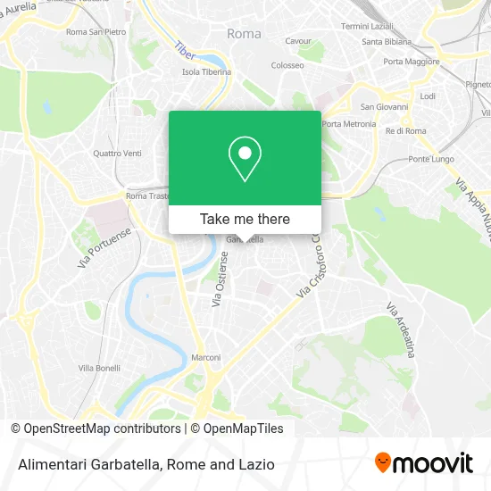 Alimentari Garbatella map