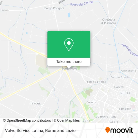 Volvo Service Latina map