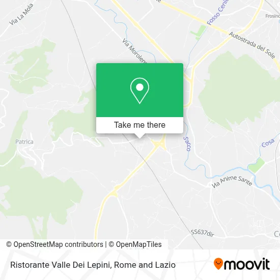 Ristorante Valle Dei Lepini map